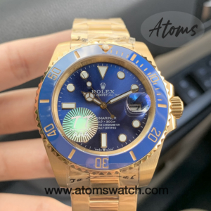Rolex Submariner Blue Dial Yellow Gold Bezel