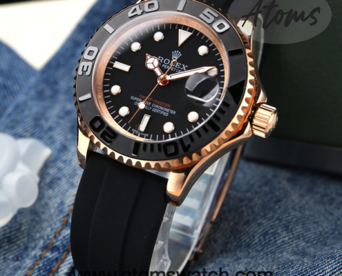 Rolex Yacht-Master Black Dial_Rose Gold Case