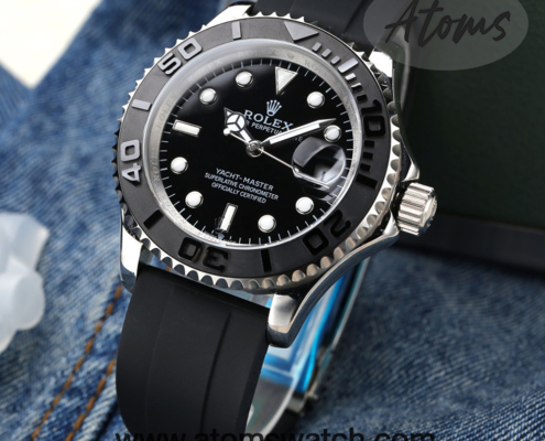 Rolex Yacht-Master Black Dial_Rose Gold Case