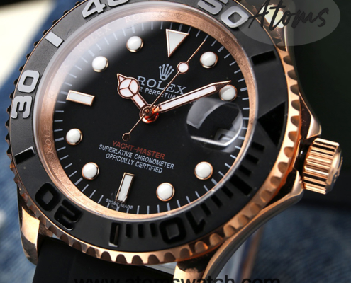Rolex Yacht-Master Black Dial_Rose Gold Case